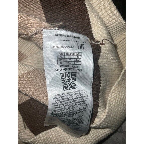 Guess Striped Sweater‎ Dress XL Beige - Picture 8 of 9